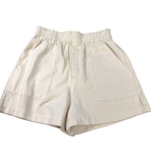 Gentle Fawn Cream High-Waist Elastic Waist Shorts Size Small